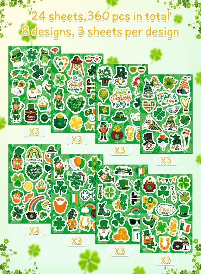 Ozepao 24 Sheets St Patricks Day Stickers for Kids Irish Day Stickers Accessories for Party Favor Crafts Supplies Decoration - Image 2